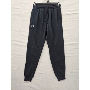 Under Armour Mens Rival Fleece Joggers Black Sweatpants 1379774 Medium NEW